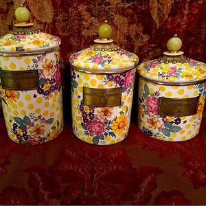 SOLD Mackenzie Childs Buttercup **retired**  canisters